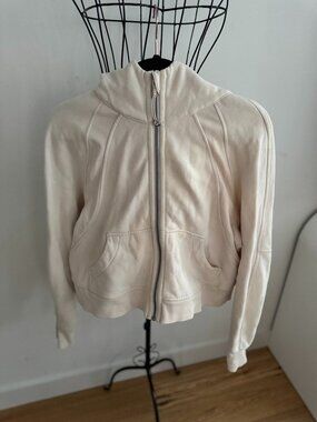 Lululemon Scuba Oversized Full-Zip Hoodie White Opal XS/S